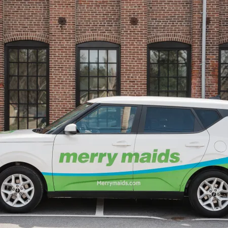 Merry Maids of York company vehicle parked in downtown York, Pennsylvania